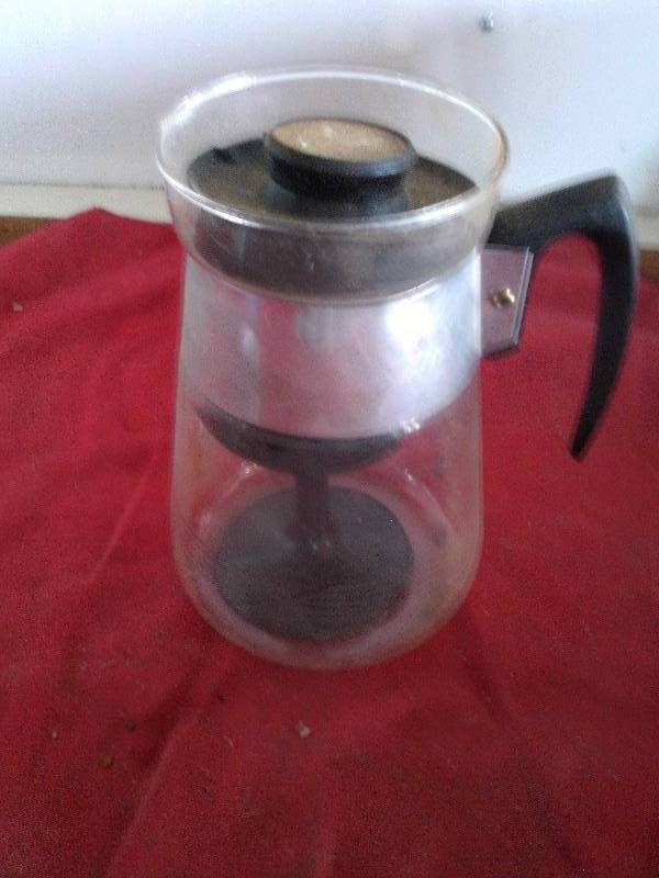 VINTAGE GLASS COOKTOP COFFEE POT