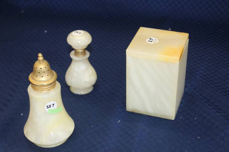 lot 352 image: Lot of (3) Lady Alabaster Set