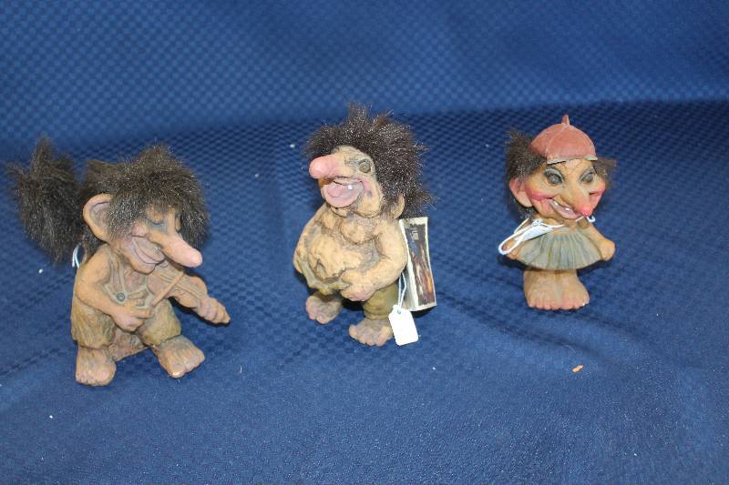 lot 354 image: Lot of (3) NyForm Troll Figurines