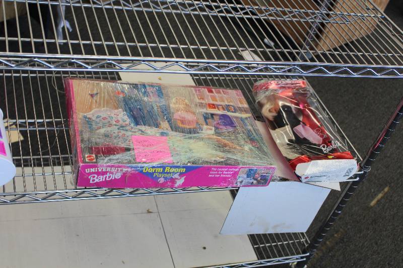lot 386 image: Shelf Lot of Barbie Toys