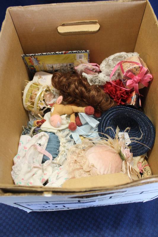 lot 391 image: Box Lot of Doll Accessories
