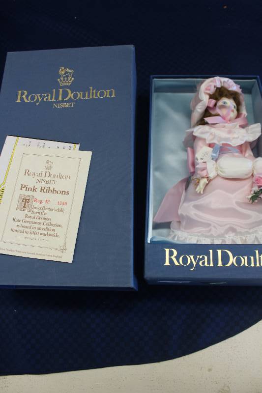 lot 10 image: Royal Doulton Kate Greenaway Collection Pink Ribbons #13502500 Doll