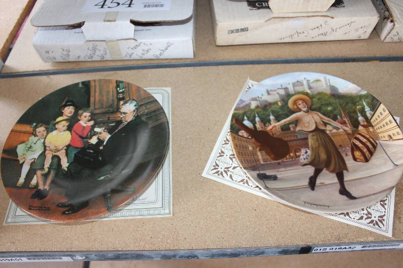 lot 454 image: Lot of (2) Ceramic Collectible Plates Including 1) #7488B Norman Rockwell The Family Doctor AND 1) The Sound Of Music #6329D I Have Confidence