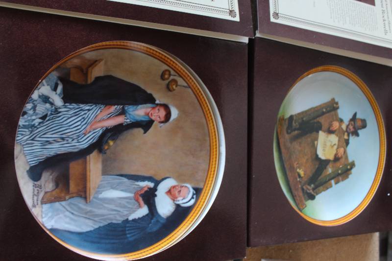 lot 462 image: Lot of (2) Norman Rockwell Ceramic Collectible Plates Including 1) #5688A Ye Glutton AND 1) #10882A Words Of Comfort