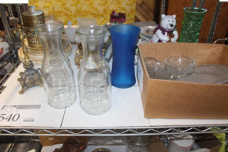 lot 540 image: Shelf Lot Of Ceramic, Glass Decorations, Tableware, Eggshell Nautilus China 43 N 5