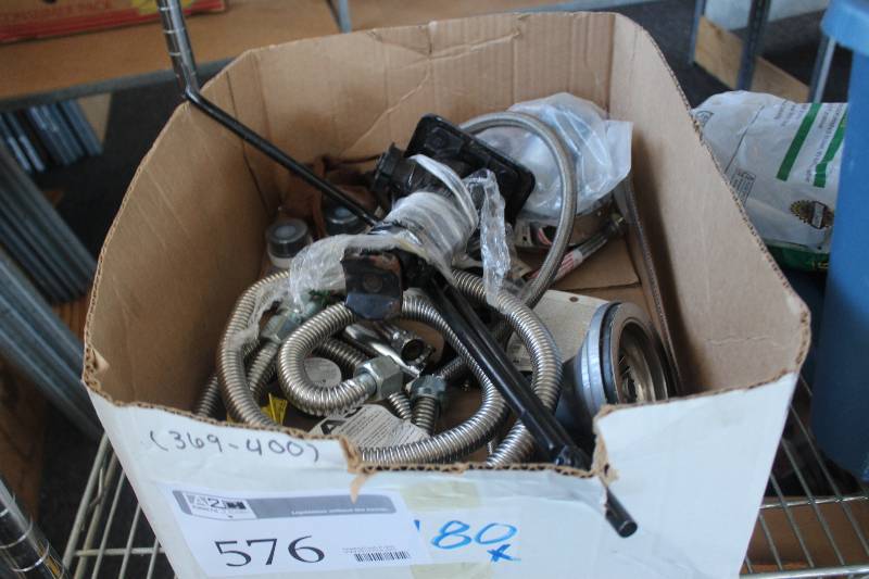 lot 576 image: Box Lot of Electrical Tubing, Hardware