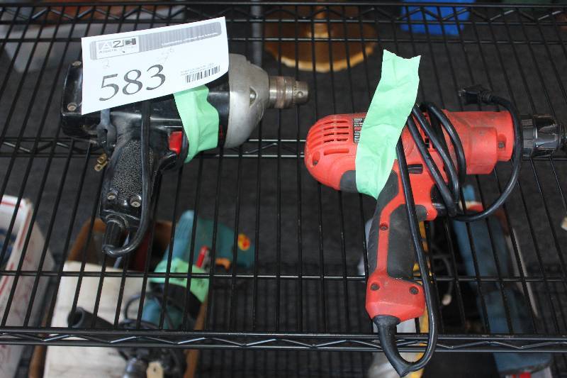 lot 583 image: Lot of (2) Power Tools Including 1) Sears Craftsman Drill AND 1) Black & Decker 38 Drill