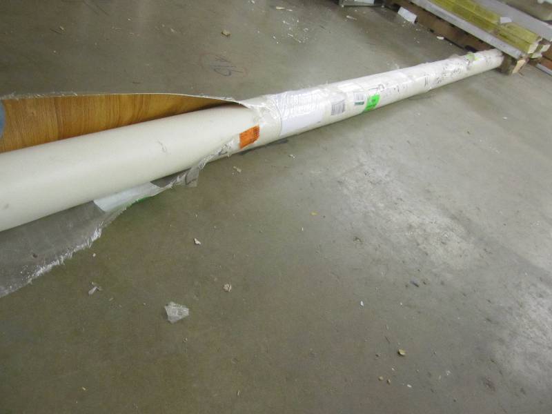 12 x 10 foot roll of wood colored v...