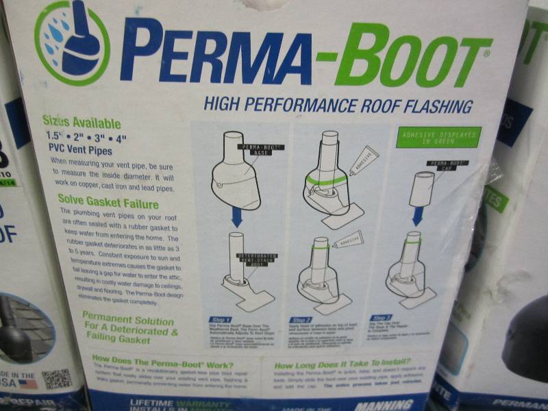 Lot of 3 perma boot roof flashing s...