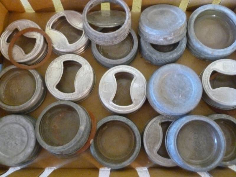 lot 366 image: Vintage Zinc Lids
