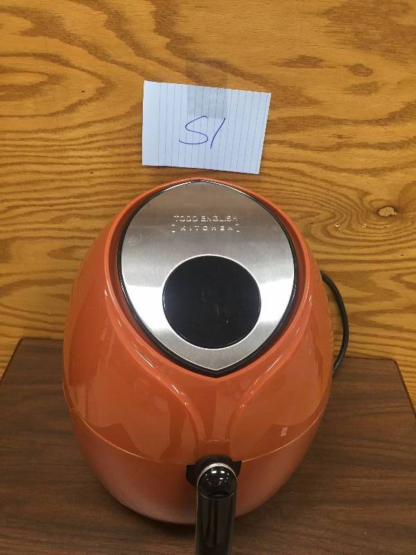 Todd english 1500w 3.3 qt touchscreen digital air fryer w carbon filter copper used works