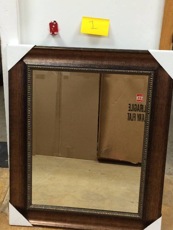 Drysdale Mirror Hangs horizontally or vertically Polystyrene Frame Distressed Copper FinisBB2B146