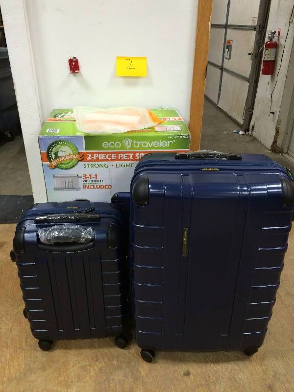 Travelers Choice Eco Traveler 2-piece Hardside Spinner Set New