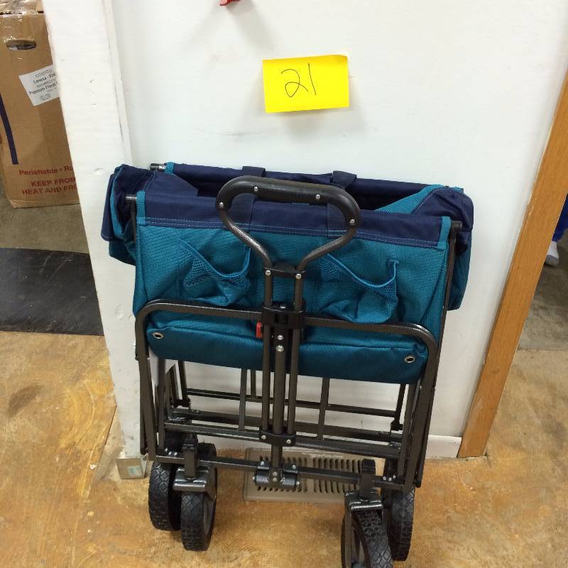 Folding Wagon No Assembly Required, Strong Solid Frame Construction  New