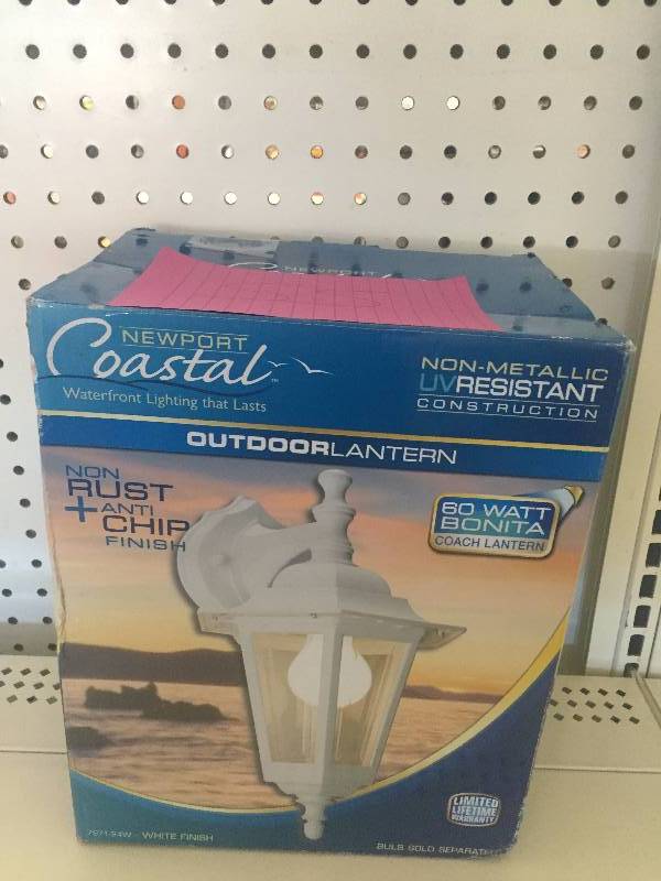 Newport Coastal Bonita White Outdoor Wall-Mount Lantern