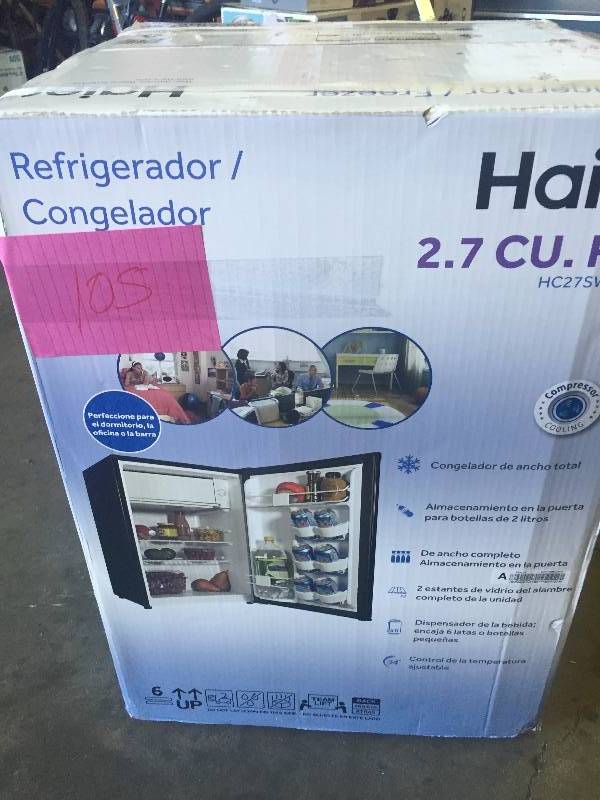 Haier 2.7 cu ft Refrigerator, Black New