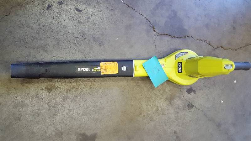 Ryobi ONE 150 mph 200 CFM 18-Volt Lithium-Ion Hybrid Cordless or Corded BlowerSweeper in working conditions