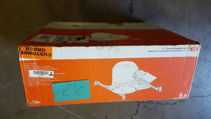Commercial Electric 6 in. Aluminum Recessed IC New Construction Airtight Housing Model # CAT7ICATA-6PK New (6-Pack)