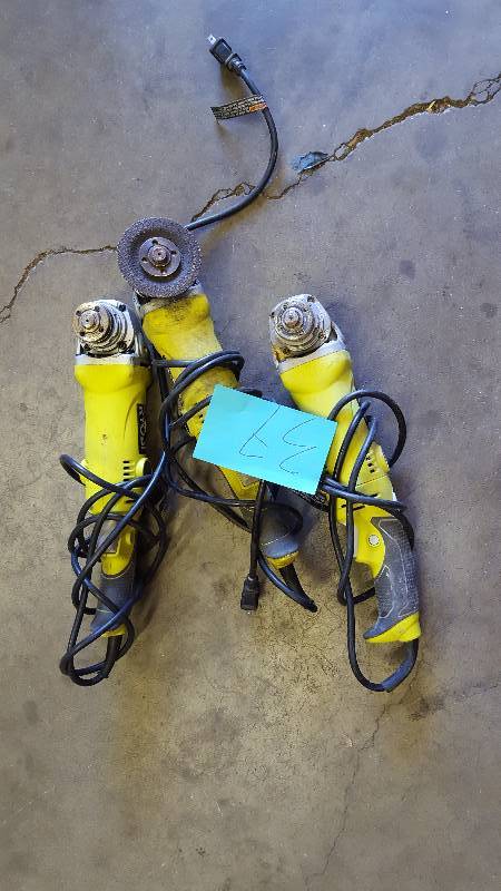Lot of 3 Ryobi Grinder  used in working conditions