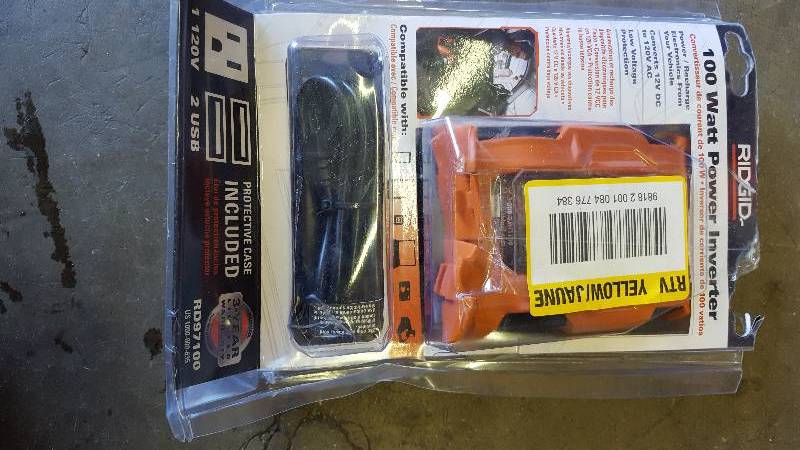 Ridgid 100-Watt Power Inverter  Model # RD97100 New