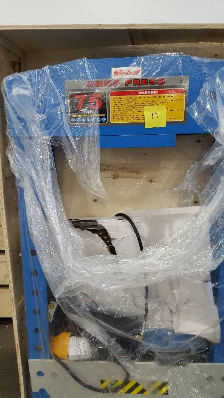75 TON SHOP PRESS Siebel 100 Ton Press  Model # SP75 LOT 19