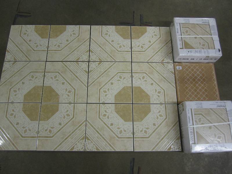 Lot Of 15 Cases Ceramic Floor Tiles Colonial Gold Vitropiso