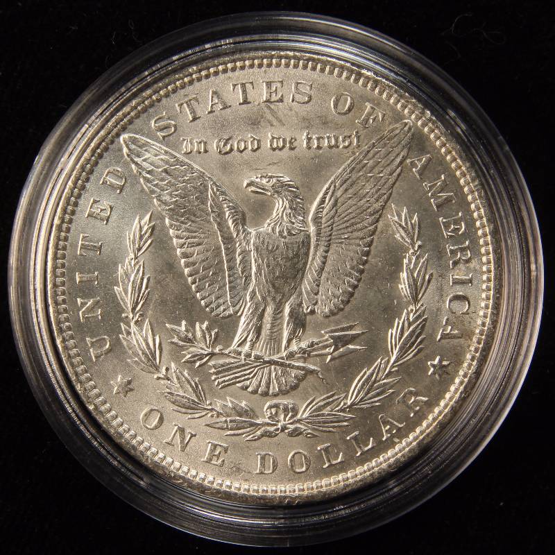1890 MORGAN SILVER DOLLAR BU UNC IN AIRTITE HOLDER