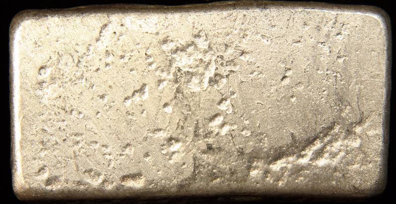 2 TROY OZ. .999 FINE SILVER BAR HAND POURED PROSPECTORS SKULL & CROSSBONES