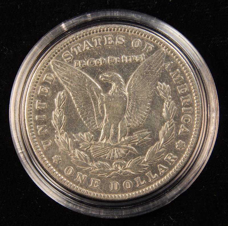 1886 MORGAN SILVER DOLLAR VF DETAILS IN AIRTITE HOLDER