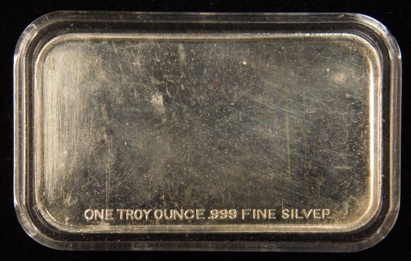 VINTAGE 1 TROY OZ. .999 FINE SILVER BAR WINCHESTER RIFLE IN HARD CASE