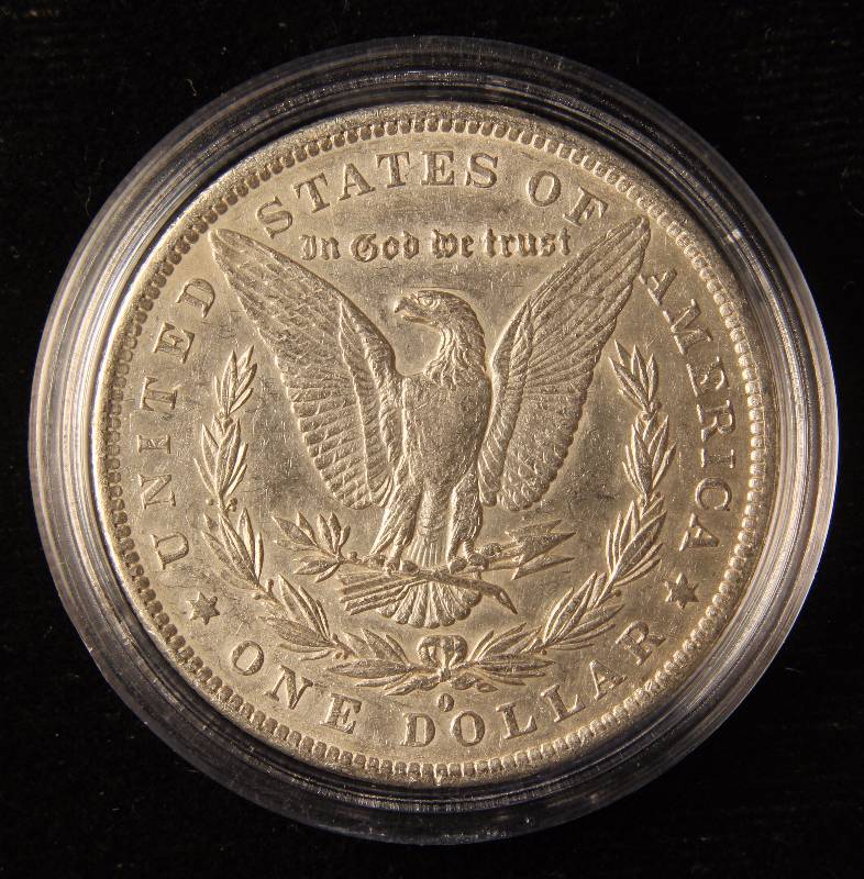 1884-O MORGAN SILVER DOLLAR CHOICE XF IN AIRTITE HOLDER