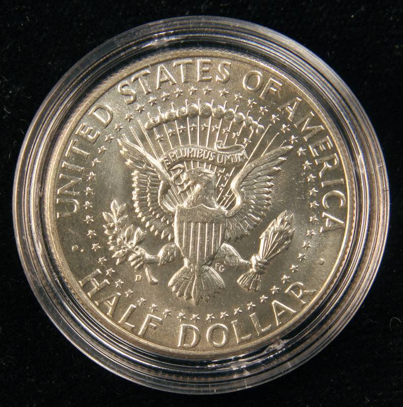 1964 KENNEDY SILVER HALF DOLLAR BU IN AIRTITE HOLDER