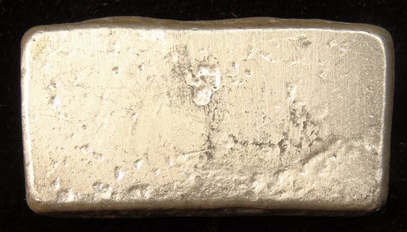 2 TROY OZ. .999 FINE SILVER BAR HAND POURED PROSPECTORS GOLD & GEMS