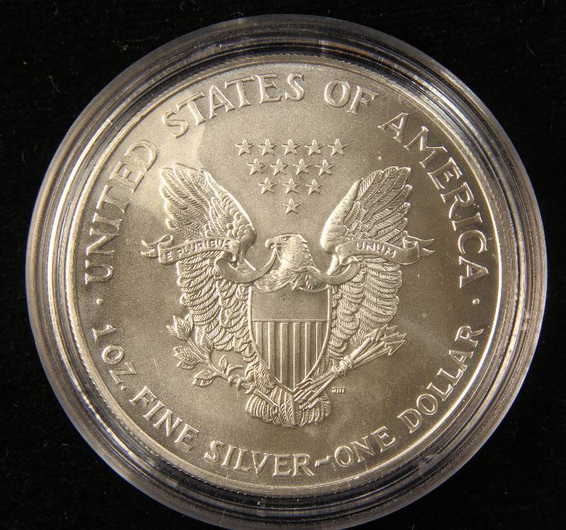 1999 AMERICAN SILVER EAGLE 1 TROY Oz. .999 FINE SILVER DOLLAR IN AIRTITE HOLDER