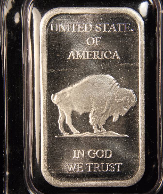 1 TROY OZ. .999 FINE SILVER BAR INDIAN BUFFALO SEALED