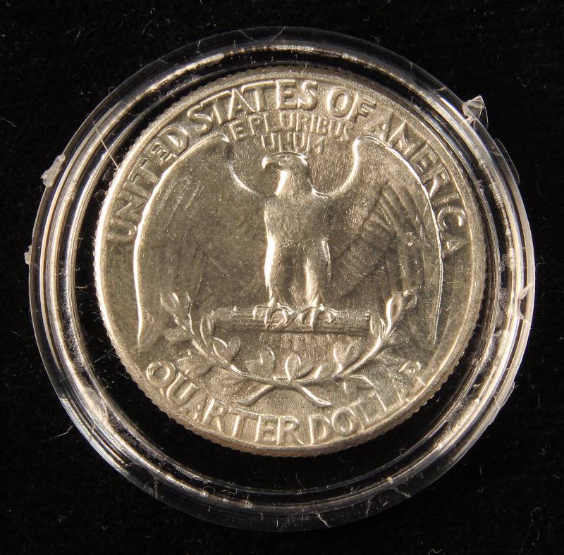 1963 WASHINGTON SILVER QUARTER CHOICE BU UNC IN AIRTITE