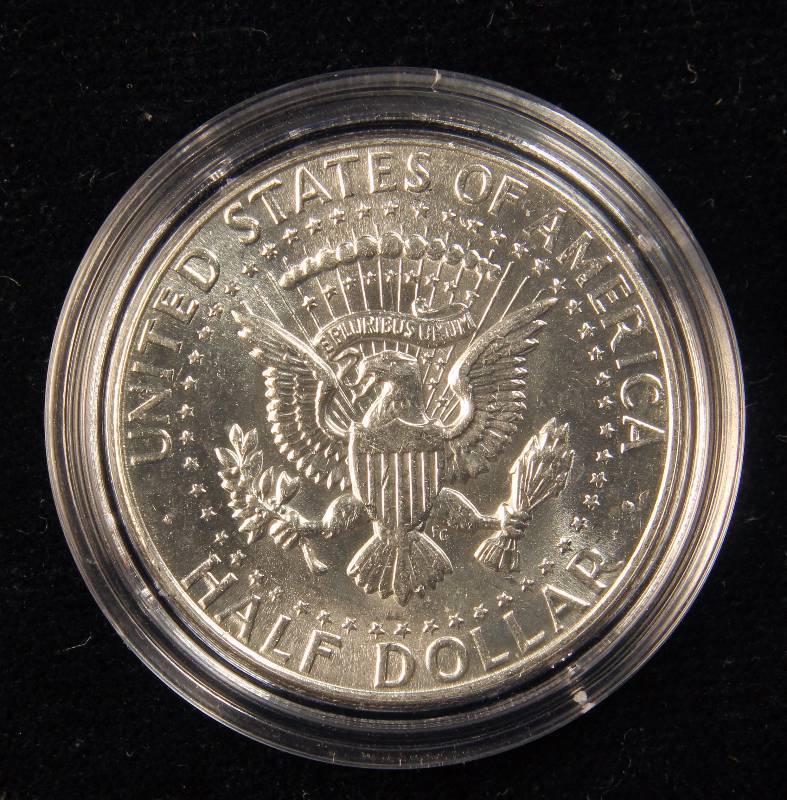 1964 KENNEDY SILVER HALF DOLLAR BU UNC IN AIRTITE HOLDER