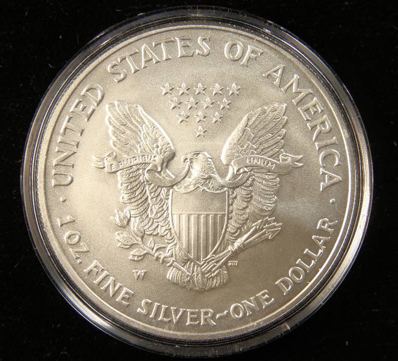 2007 AMERICAN SILVER EAGLE 1 TROY OZ. .999 FINE SILVER DOLLAR IN AIRTITE CAPSULE
