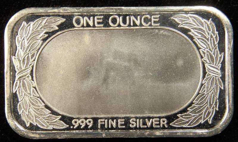 1 TROY OZ. .999 FINE SILVER BAR GOLF DESIGN