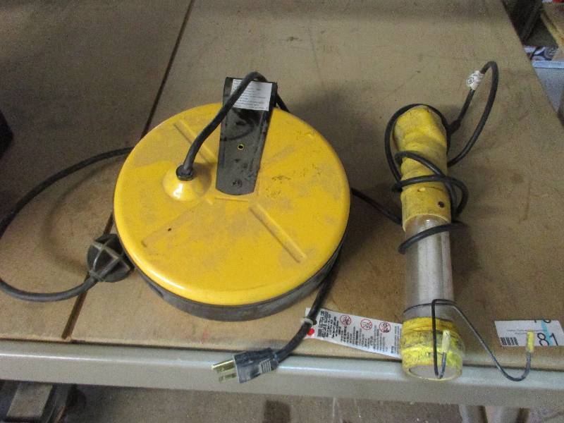 Cord reel and trouble light