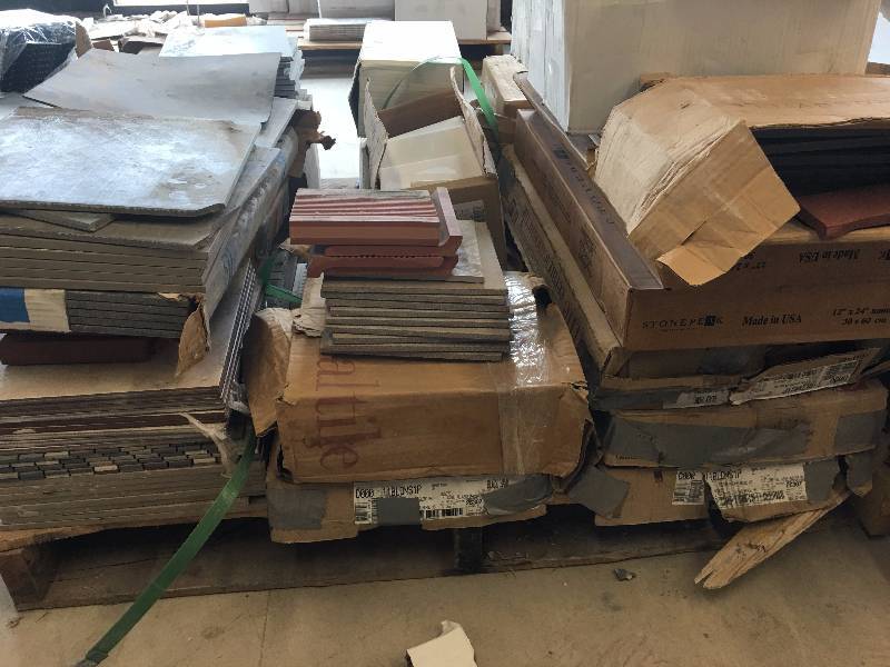lot 9 image: Tile Lot - Pallet of Assorted Tile - (Lot A)