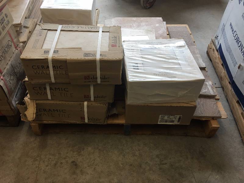 lot 11 image: Tile Lot - Pallet of Assorted Tile - (Lot C)