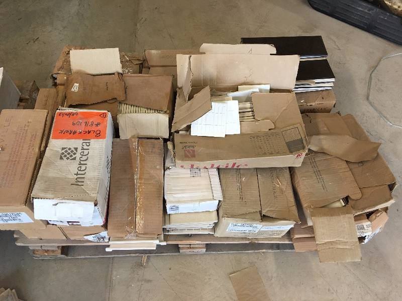 lot 12 image: Tile Lot - Pallet of Assorted Tile - (Lot D)