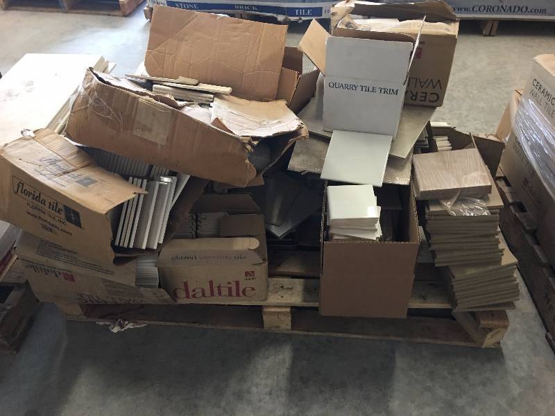 lot 15 image: Tile Lot - Pallet of Assorted Tile - (Lot G)