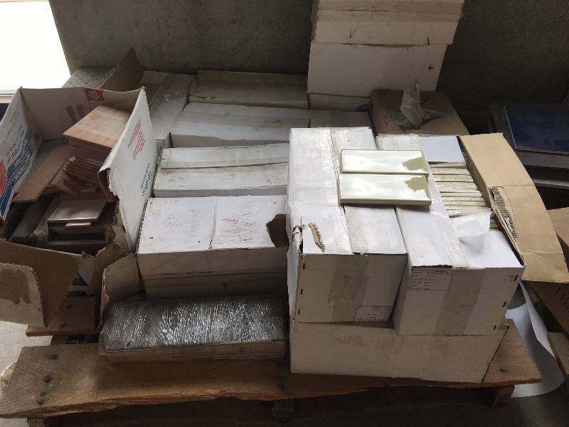 lot 19 image: Tile Lot - Pallet of Assorted Tile - (Lot K)