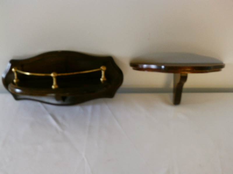 lot 30 image: Wooden accent shelves