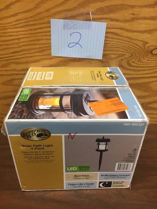 lot 2 image: Hampton Bay solar path lights 1001 003 255 6 Pk