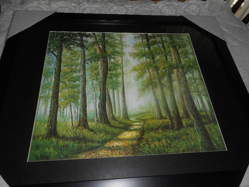 20 X 16  PATH IN THE WOODS PICTURE