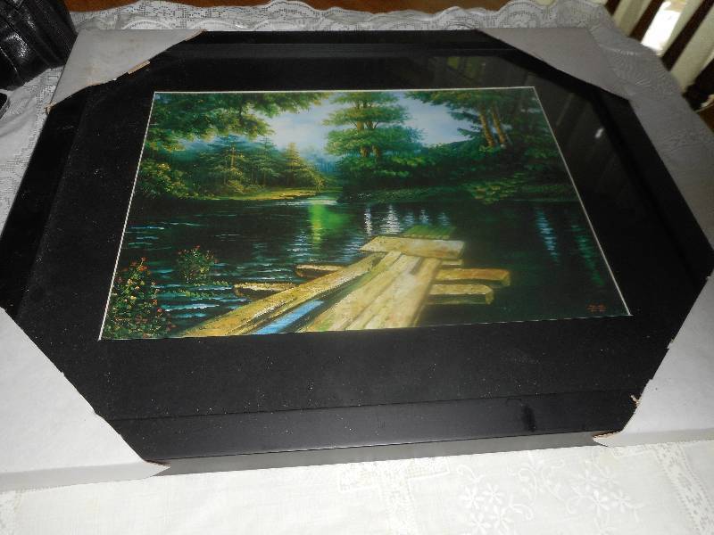 21X17 LAKE AND DOCK PICTURE