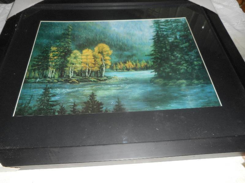 21X17 LAKE AND FOREST PICTURE